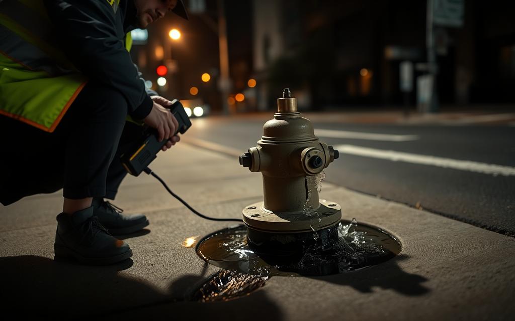 deteksi kebocoran pipa hydrant